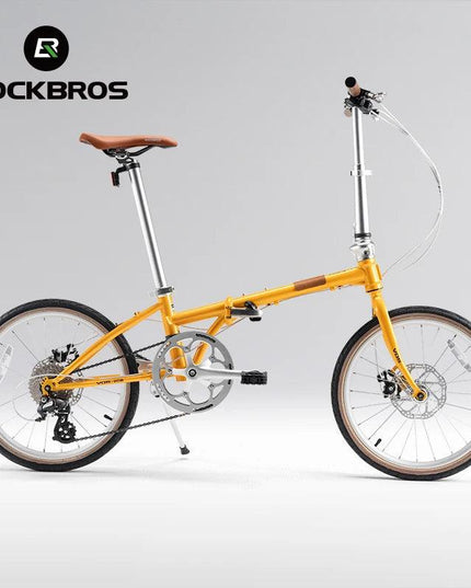 ROCKBROS Lightweight Bike Folding Design 20 inch Bike With Shimano 8-speed Wire-drawn Disc Brake System Adult Folding Bike