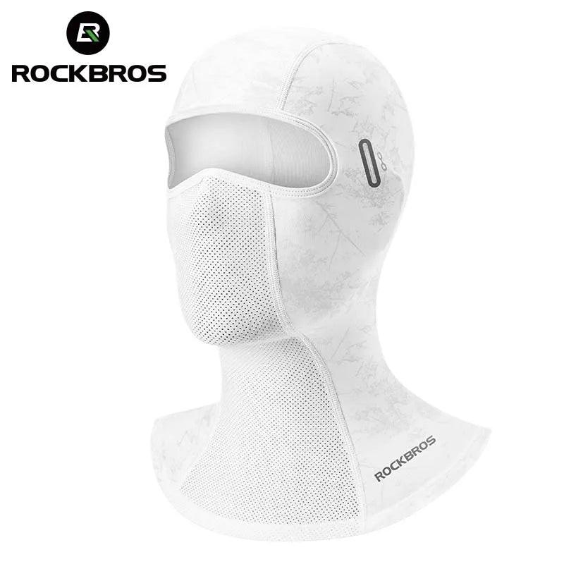 ROCKBROS Summer Breathable Cycling Cap Cooling Sun UV Protection Mask Balaclava Hat Bicycle Scarf Motorcycle Full Face Mask