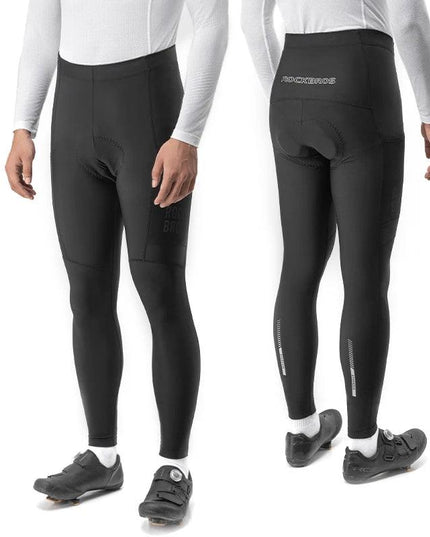 ROCKBROS Cycling Pants Thermal Fleece Winter 3D Padded Riding Leggings Tights Reflective Breathable Mountain Bike Sport Trousers