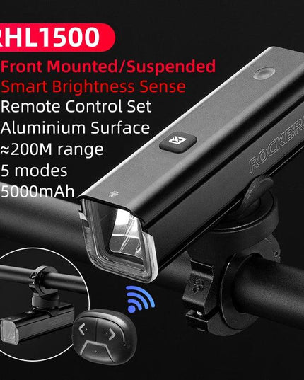 ROCKBROS Bike Light Type-C Charging Front Lamp Headlight Ultralight Flashlight Bicycle Light 200/400/600/800/1000/1500/3000LM