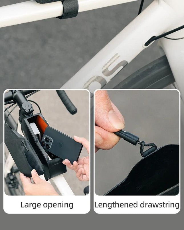 ROCKBROS Bicycle Tube Bag Magnetic Bike Front Bag Waterproof Portable Front Frame Pack Cycling Storage For MTB Road Bike