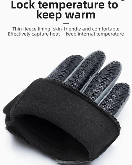ROCKBROS Windproof Cycling Gloves Touch Screen Riding MTB Bike Bicycle Gloves Thermal Warm Motorcycle Winter Autumn Bike Gloves
