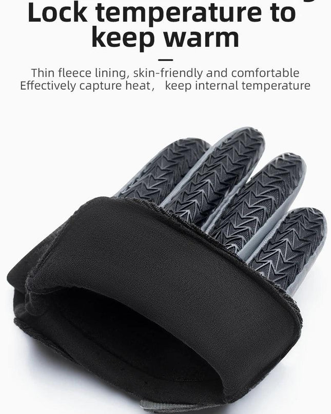 ROCKBROS Windproof Cycling Gloves Touch Screen Riding MTB Bike Bicycle Gloves Thermal Warm Motorcycle Winter Autumn Bike Gloves