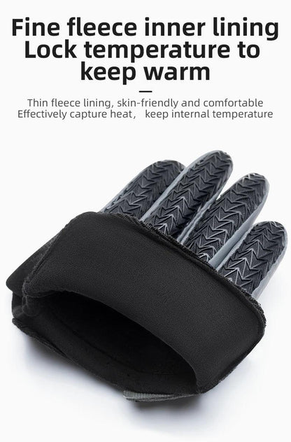 ROCKBROS Windproof Cycling Gloves Touch Screen Riding MTB Bike Bicycle Gloves Thermal Warm Motorcycle Winter Autumn Bike Gloves