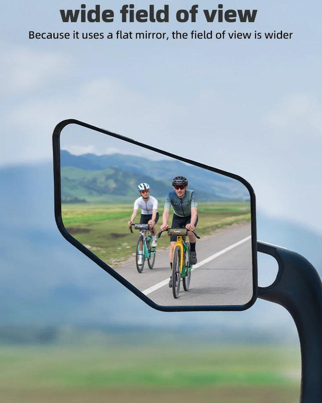 ROCKBROS Bicycle Mirrors MTB Bike HD Grip Plug In Bicycle Rearview Mirror 360° Adjustable Rotating Plane Mirror Bike Accessories