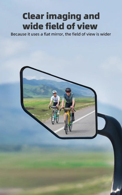 ROCKBROS Bicycle Mirrors MTB Bike HD Grip Plug In Bicycle Rearview Mirror 360° Adjustable Rotating Plane Mirror Bike Accessories