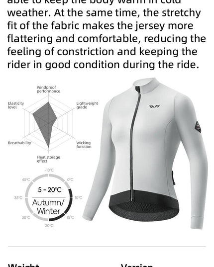 ROCKBROS Windbreak Cycling Jacket for Woman Winter Fleece Warm Women's Bicycle Jersey Professional Bicycle Training Clothing MTB