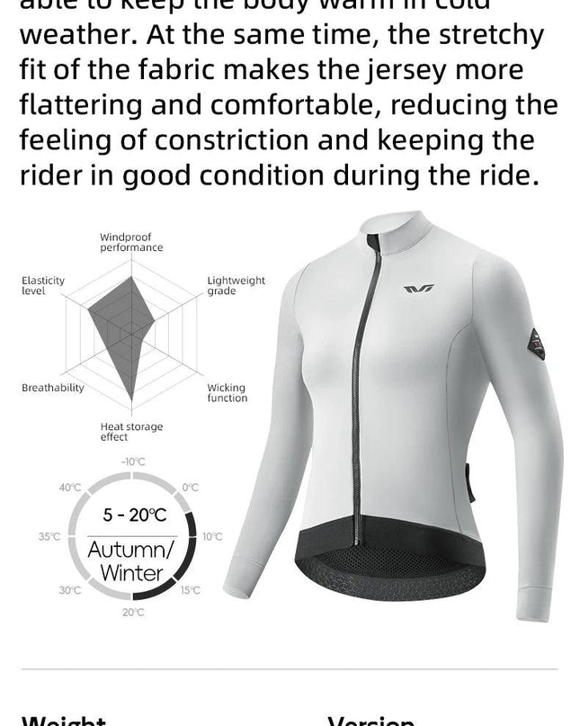 ROCKBROS Windbreak Cycling Jacket for Woman Winter Fleece Warm Women's Bicycle Jersey Professional Bicycle Training Clothing MTB