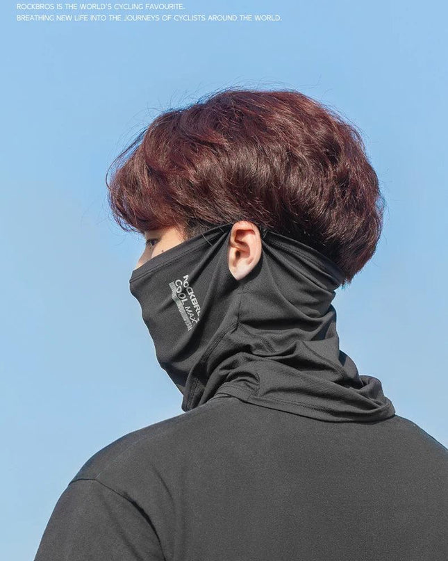 ROCKBROS Summer Cool Mask Cycling Face Mask UV Sun Protection Silk Bike Headwear Breathable Outdoor Fishing Face Cover Bandana