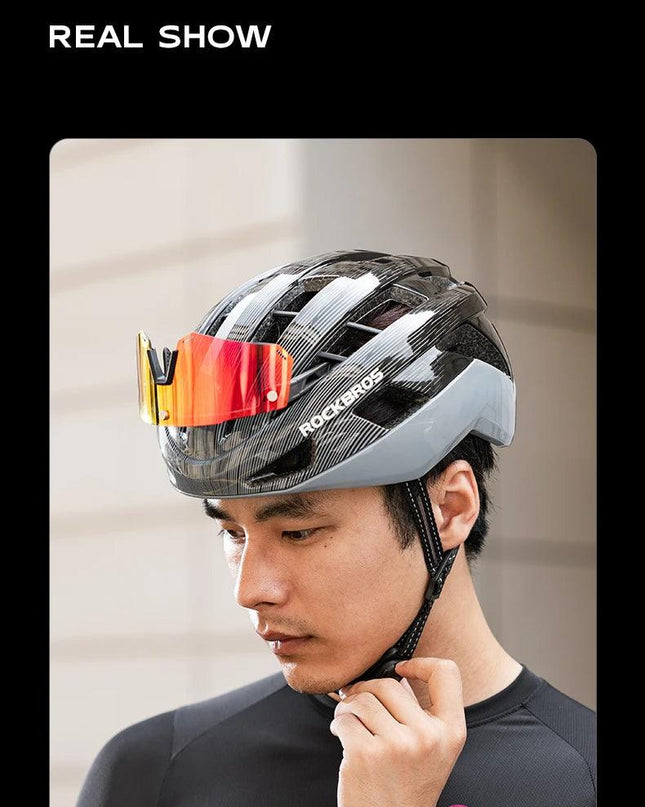 ROCKBROS Cycling Helmet Ultralight Fashion Breathable MTB Road Bicycle Helmet Men Women Suit 54-62CM Racing Bike Equipments ﻿