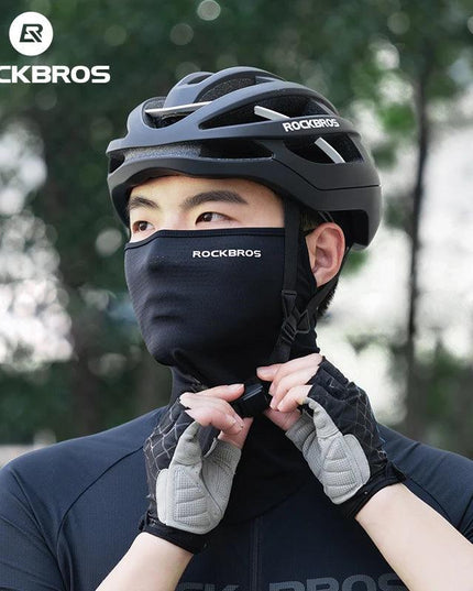 ROCKBROS Summer Ice Silk Mask Anti-UV Quick-drying Face Cover Sunscreen Bandana Breathable Neck Protection Hanging Ear Scarf