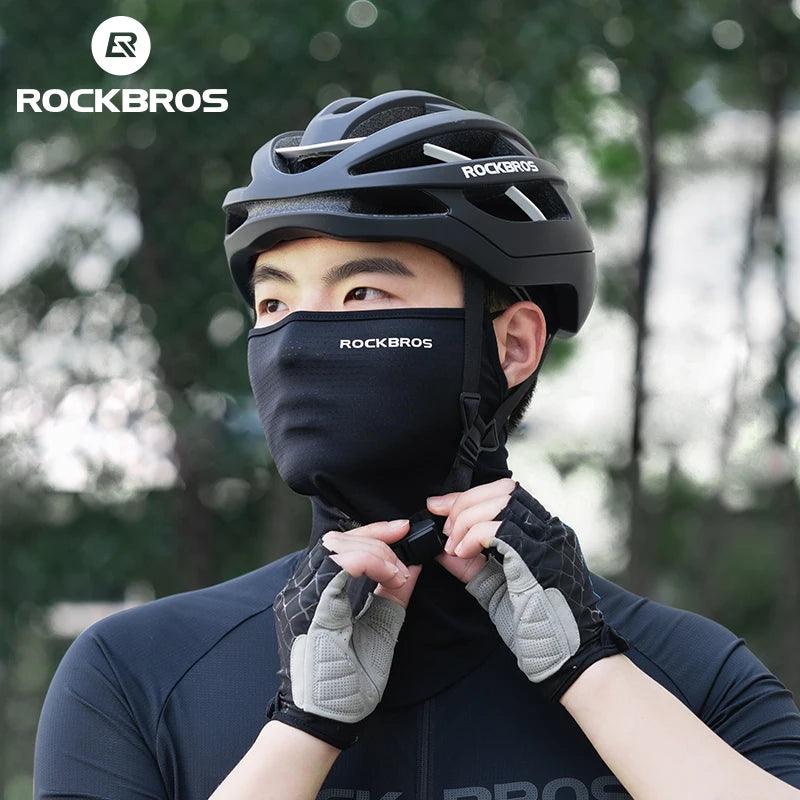 ROCKBROS Summer Ice Silk Mask Anti-UV Quick-drying Face Cover Sunscreen Bandana Breathable Neck Protection Hanging Ear Scarf