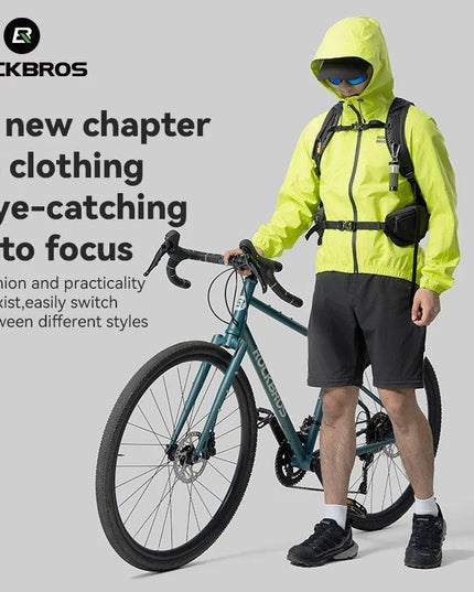 ROCKBROS Waterproof Cycling Jacket Raincoat Waterproof Breathable Outdoor Sport Windbreaker Cycling Hiking Men Women EUR Size