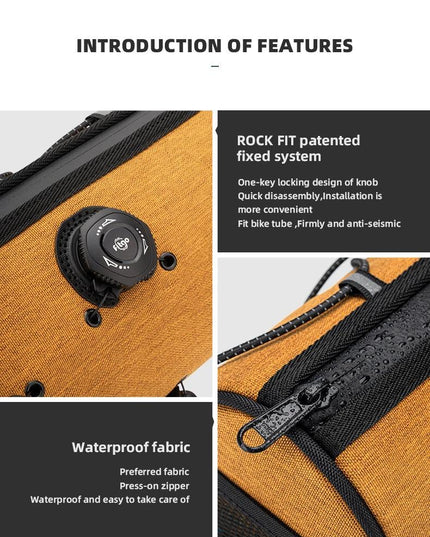 ROCKBROS ROAD TO SKY Cycling Bag Front Tube Bag Long Distance Riding MTB Road Bike Bag Head Beam hanger Bag Bike Accessories