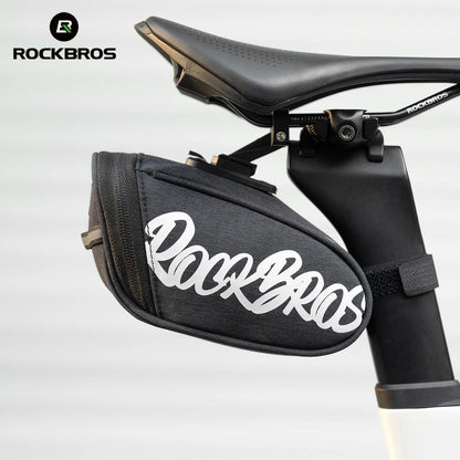 ROCKBROS Bicycle Seat Bag Lightweight Bike Saddle Bag for Cycling Essentials Reflective Rear Pack Wear-Resistant Bag