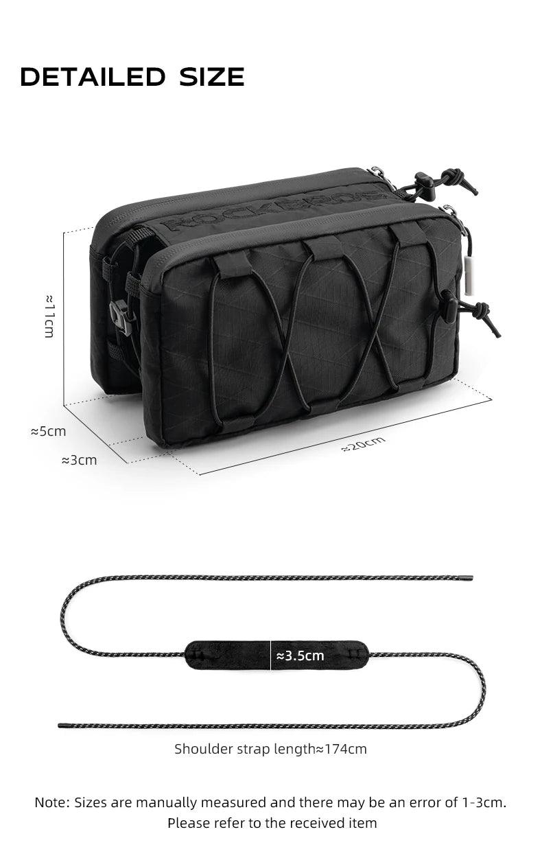 ROCKBROS Bike Bag Top Tube Bag Floating Installation Method Cycling Saddlebags Bicycle Pannier Bag Large Capacity Equipment