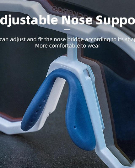 ROCKBROS Photochromic Cycling Glasses Polarized Adjustable Nose Support Myopia Frame Sports Sunglasses Men Women Eyewear Goggle