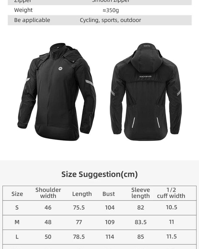 ROCKBROS Cycling Jacket Bicycle Men Jersey Breathable Clothing MTB Women Windproof Reflective Quick Dry Coat Sports Equipment