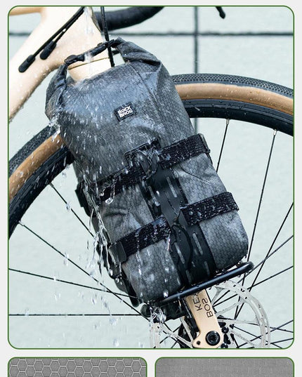 ROCKBROS Cycling Bag 2.7L Capacity Bicycle Front Fork Shelf Bag TPU Material Portable Pannier Bag Luggage Carrier Accessories