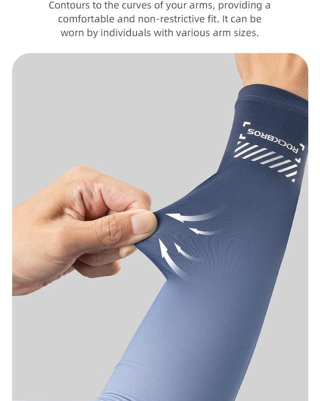 ROCKBROS Ice Silk Bicycle Sleeves Anti-UV Sunscreen Running Cycling Sleeve Fishing Bicycle Outdoor Breathable Unisex Arm Cover