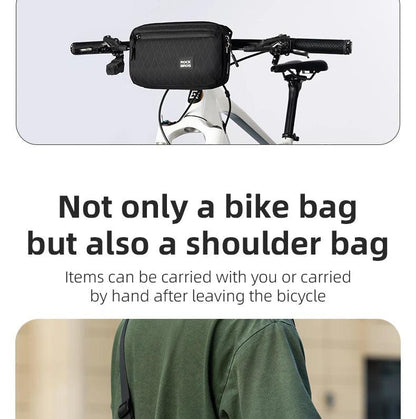 ROCKBROS Bicycle Bag Portable Lightweight MTB Road Bike Handlebar Bag 2.1L Big Capacity Multifunctional Riding Shoulder Bag