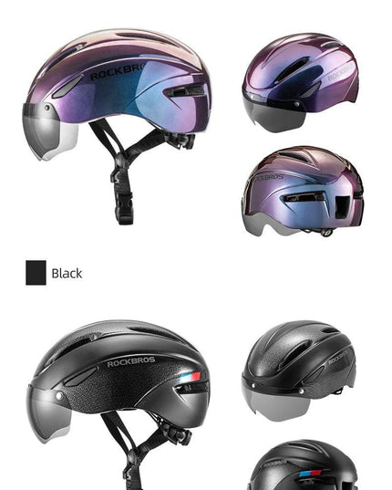 ROCKBROS Bicycle Helmet Cycling LED Light Rechargeable Cycling Helmet Mountain Road Bike Helmet Sport Safe Hat For Man