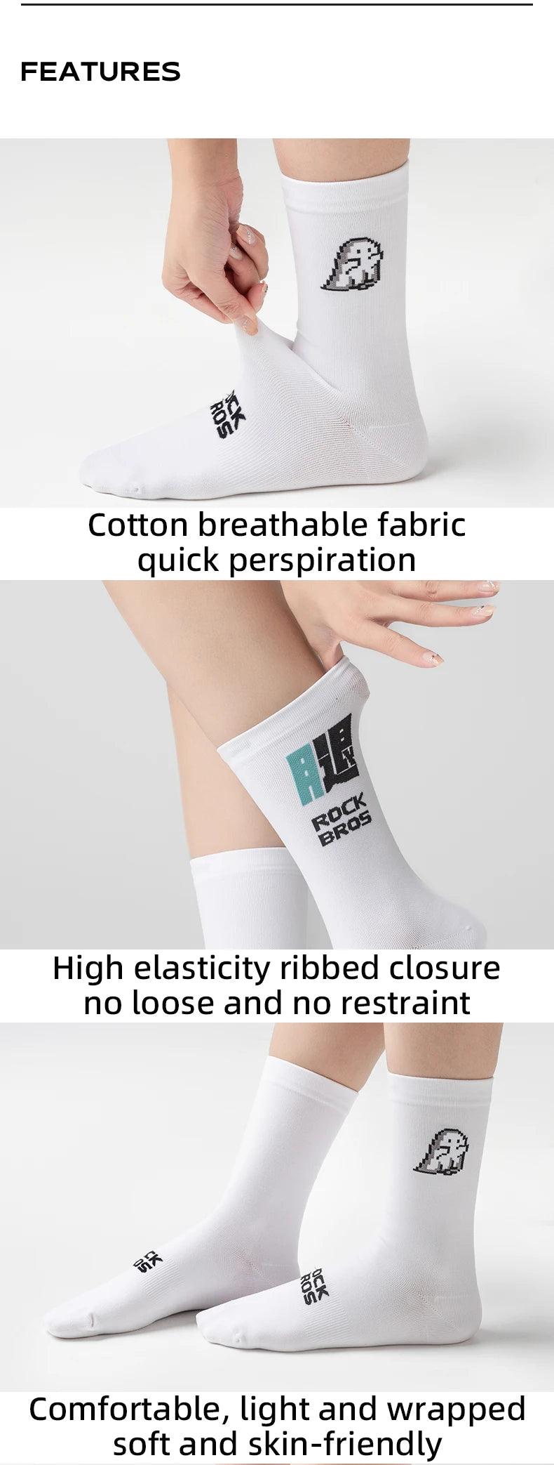 ROCKBROS Professional Cycling Socks Comfortable High Elasticity Breathable Socks Outdoor Sportswear Socks $0 for the 3rd pair