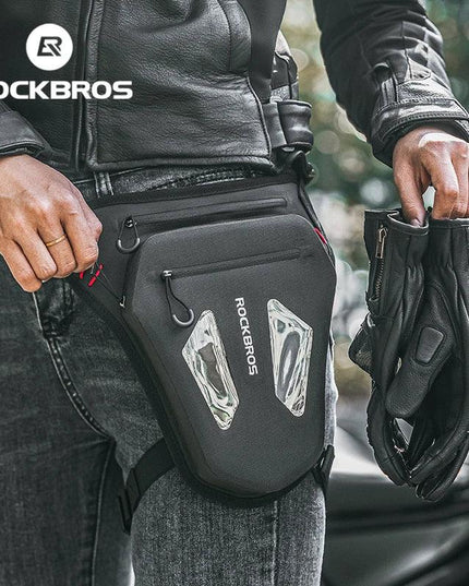 ROCKBROS Motorcycle Cycling Leg Bag Reflective Crossbody Waist Bags Outdoor Package Bag Adjustable Waterproof Moto Equipment