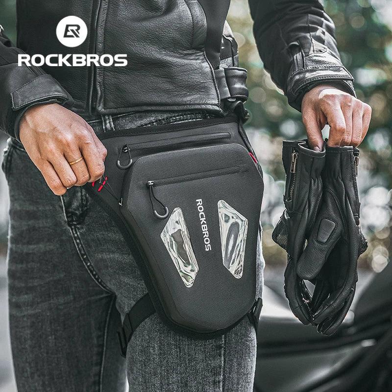 ROCKBROS Motorcycle Cycling Leg Bag Reflective Crossbody Waist Bags Outdoor Package Bag Adjustable Waterproof Moto Equipment