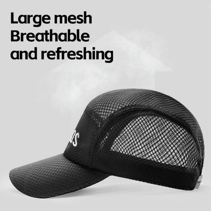 ROCKBROS Breathable Mesh Baseball Cap Summer Cool Quick Dry Hat Golf Tennis Cap Men Women For Outdoor Sports Cycling Running Hat