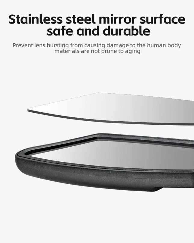 ROCKBROS Bicycle Mirror Handlebar Rear View Stainless Steel Reflector Universal Wide-Range 360° Adjustable Mirror Bike Accessory
