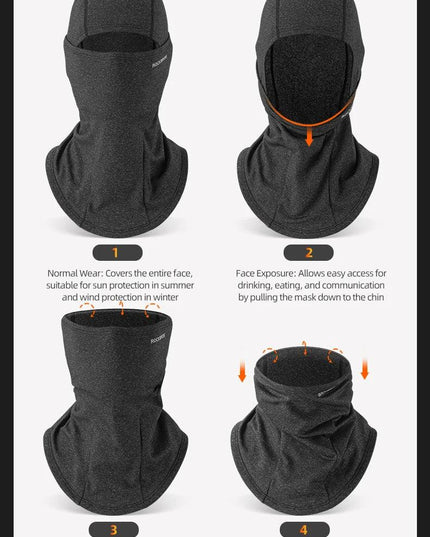 ROCKBROS Winter Face Mask Breathable Ski Cycling Scarf Running Training Balaclava Outdoor Sports Warm Winderproof Bike Equipment