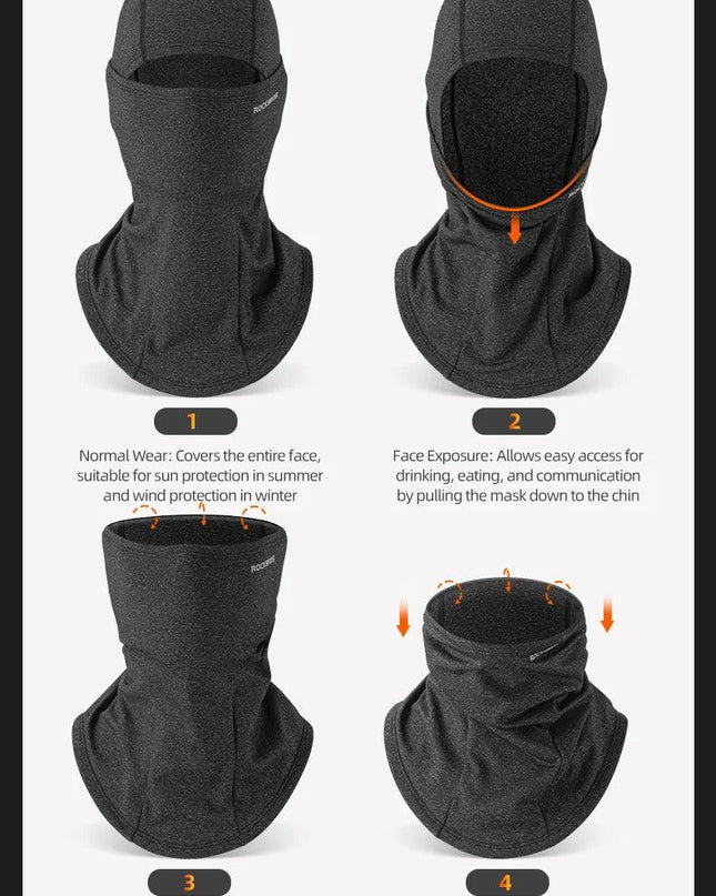 ROCKBROS Winter Face Mask Breathable Ski Cycling Scarf Running Training Balaclava Outdoor Sports Warm Winderproof Bike Equipment