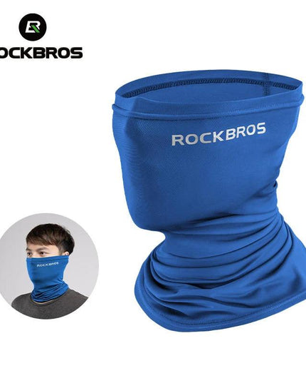 ROCKBROS Summer Face Scarf Neck Sun Protection Silk Cycling Headwear Motorcycle Scooter MTB Road Cycling Mask Breathable Bandana