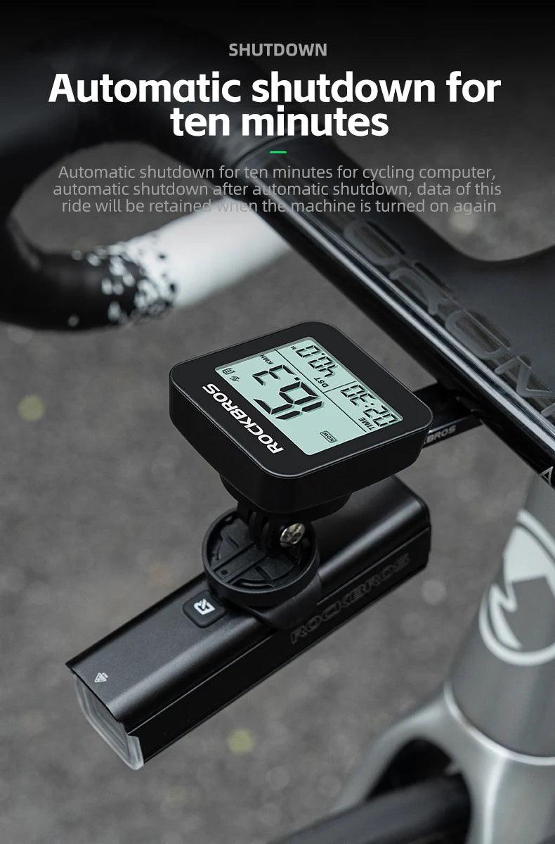 ROCKBROS Bike Computer GPS Speedometer Road Bike MTB Waterproof Automatic Digital Stopwatch Cycling Odometer Cycling Computer