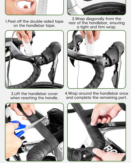 ROCKBROS Road Bike Handlebar Tape Breathable Anti-slip Shock Absorbing Belt Winding Straps Soft Wear-Resistant Cycling Strap