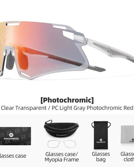 ROCKBROS Cycling Glasses Lightweight Frameless Bike Glasses High-Definition Lenses Road Bicycle Protection Goggles Sport Eyewear
