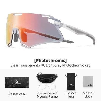 ROCKBROS Cycling Glasses Lightweight Frameless Bike Glasses High-Definition Lenses Road Bicycle Protection Goggles Sport Eyewear