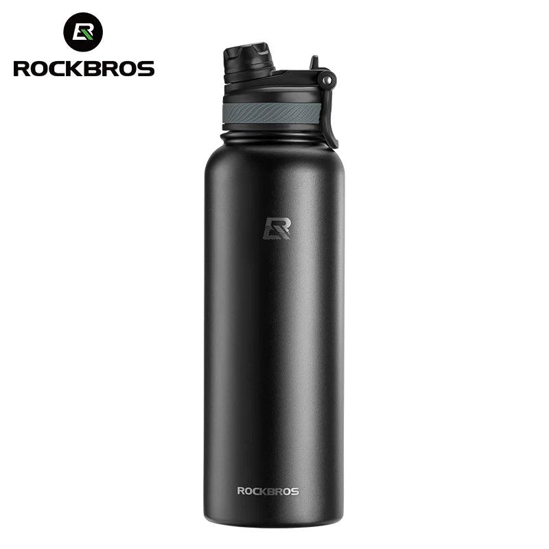 ROCKBROS 1L Thermal Water Bottle Sports Water Bottle Non Slip 304 Stainless Steel Cold And Hot Thermo Cup Cycling Hiking Equip