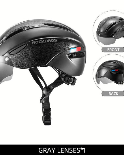 ROCKBROS Bicycle Helmet Cycling LED Light Rechargeable Cycling Helmet Mountain Road Bike Helmet Sport Safe Hat For Man