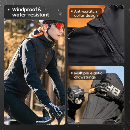 ROCKBROS Winter Warm Cycling Vest Thermal Fleece Windproof Cycling Jacket Winter Outdoor Sports Warm Vest for Men Women Running