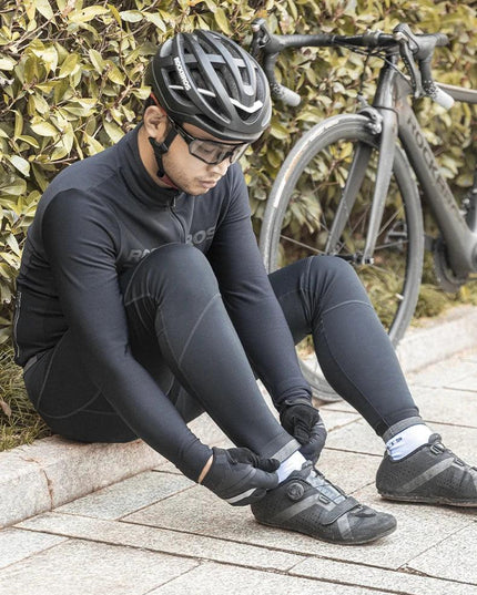 ROCKBROS Cycling Jersey Set Winter Spring Jacket Bibs Pants Long Sleeve MTB Bicycle Clothing Maillot Thermal Fleece Wear Suit