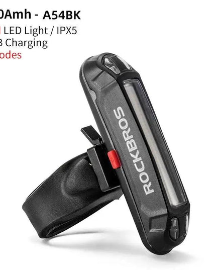 ROCKBROS Bicycle Light Waterproof Bike Taillight LED USB Rechargable Safety Back Light Riding Warning Saddle Bike Rear Light