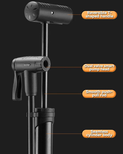 ROCKBROS Bicycle Pump 120 PSI Riding Portable Mini Bike Pump FV/AV Handheld/Vertical Inflation Modes Inflator Cycling Accesories