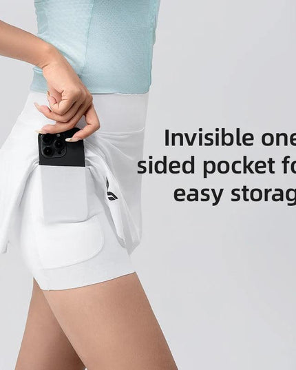 ROCKBROS TVI Cycling Skirt for Women Summer Breathable Running Cycling Outdoors Tennis Sport Skirt Pockets Fitness Casual Shorts