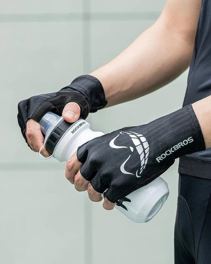 ROCKBROS Cycling Gloves Summer Bicycle Half Finger Gloves Shockproof Anti-Slip Fingerless Gloves Bike Breathable MTB Road Gloves