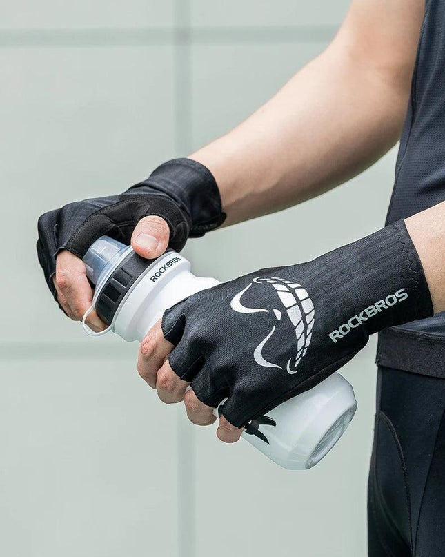 ROCKBROS Cycling Gloves Summer Bicycle Half Finger Gloves Shockproof Anti-Slip Fingerless Gloves Bike Breathable MTB Road Gloves
