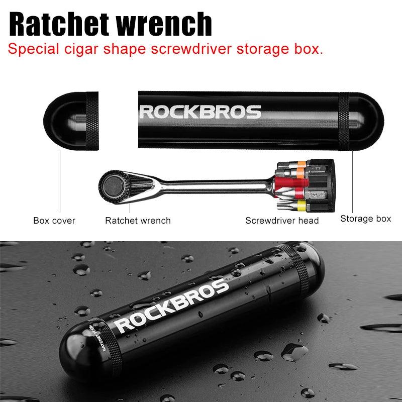 ROCKBROS Cycling Multifunctional Bike Bicycle Repair Tool Kits Torque Wrench Bike Screwdriver MTB Road Bike Tool Sets Equipment