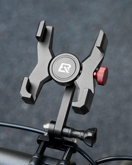 ROCKBROS Bike Phone Holder Aluminum Alloy Material Bracket Anti-slip Cushioning Pads 4.7-7.09 inch Mobile Phone Stand Shockproof