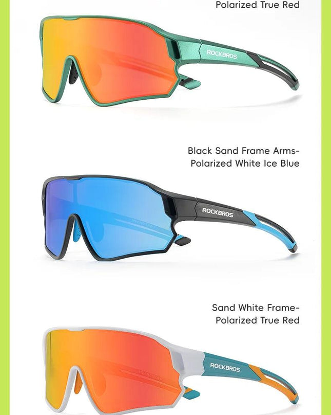 ROCKBROS Child Photochromic Polarized Sunglasses Bicycle Eyewear UV400 Kids Bike Goggles Protection Classic Windproof Glasses